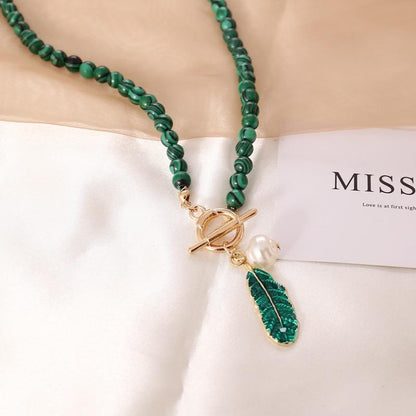 Malachite Natuuraura Necklace - Thalina-Nora Luxe