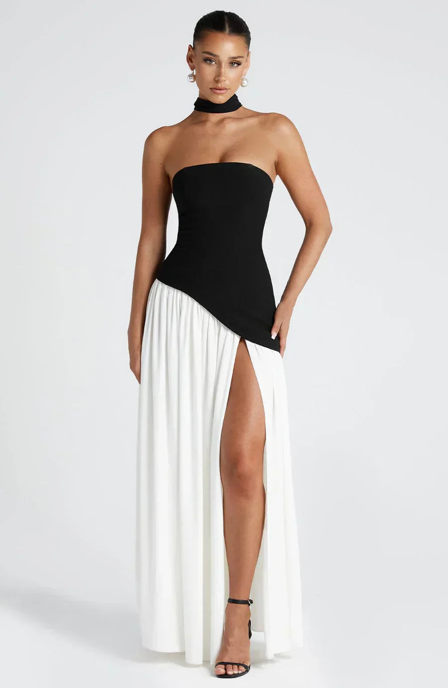 Elegant Strapless Evening Gown Dress