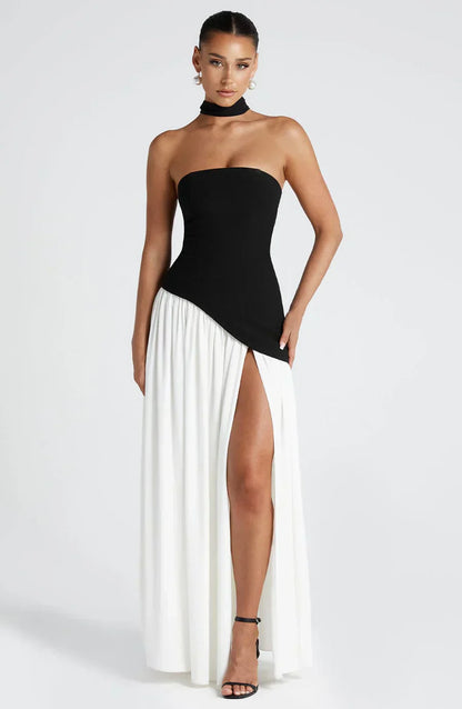 Elegant Strapless Evening Gown Dress