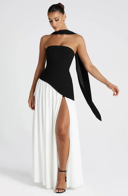 Elegant Strapless Evening Gown Dress