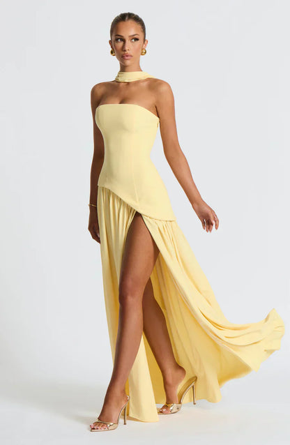 Elegant Strapless Evening Gown Dress - Nocini