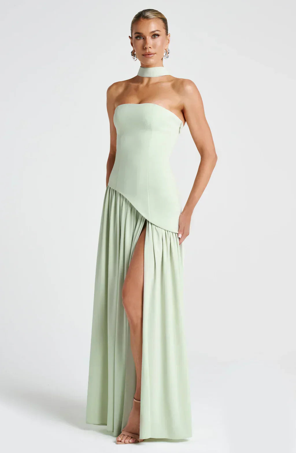 Elegant Strapless Evening Gown Dress