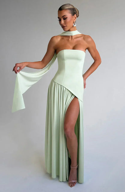 Elegant Strapless Evening Gown Dress
