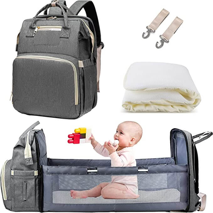 Practical Baby Diaper Bag Backpack with Portable Changing Pad