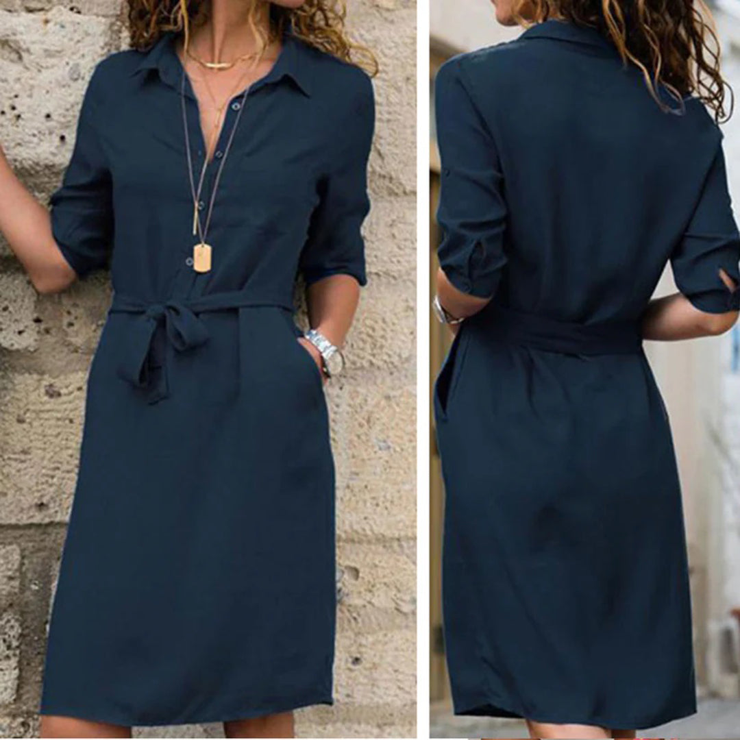 Mandy - Stylish Comfortable Dress-Black-S-Nora Luxe
