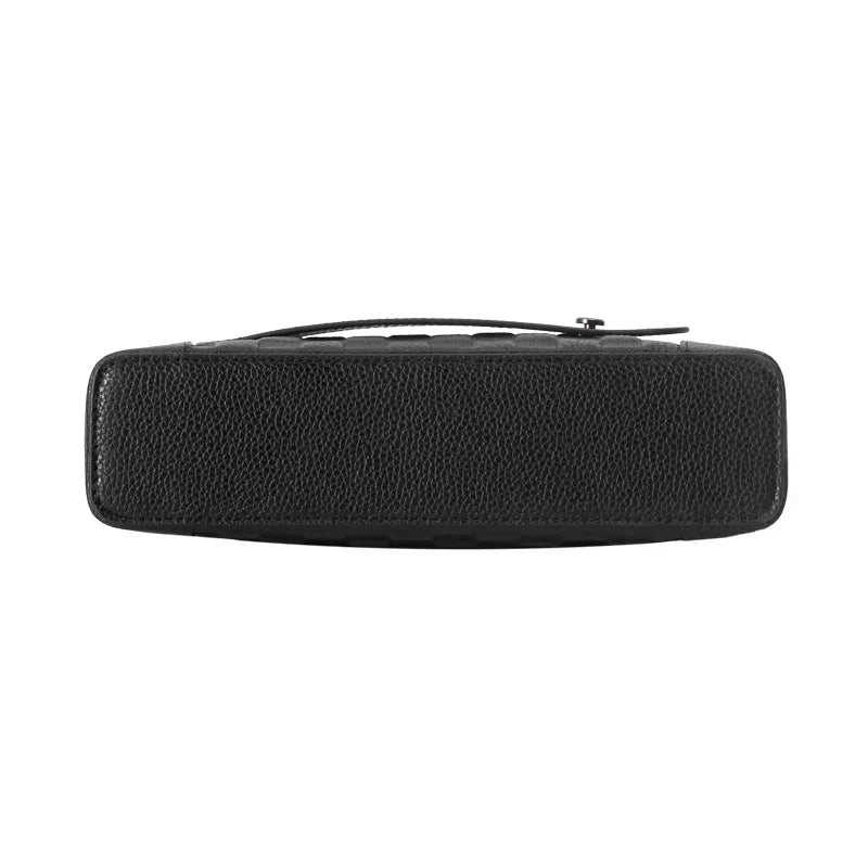 Secure Men's Leather Wallet Bag with Lock