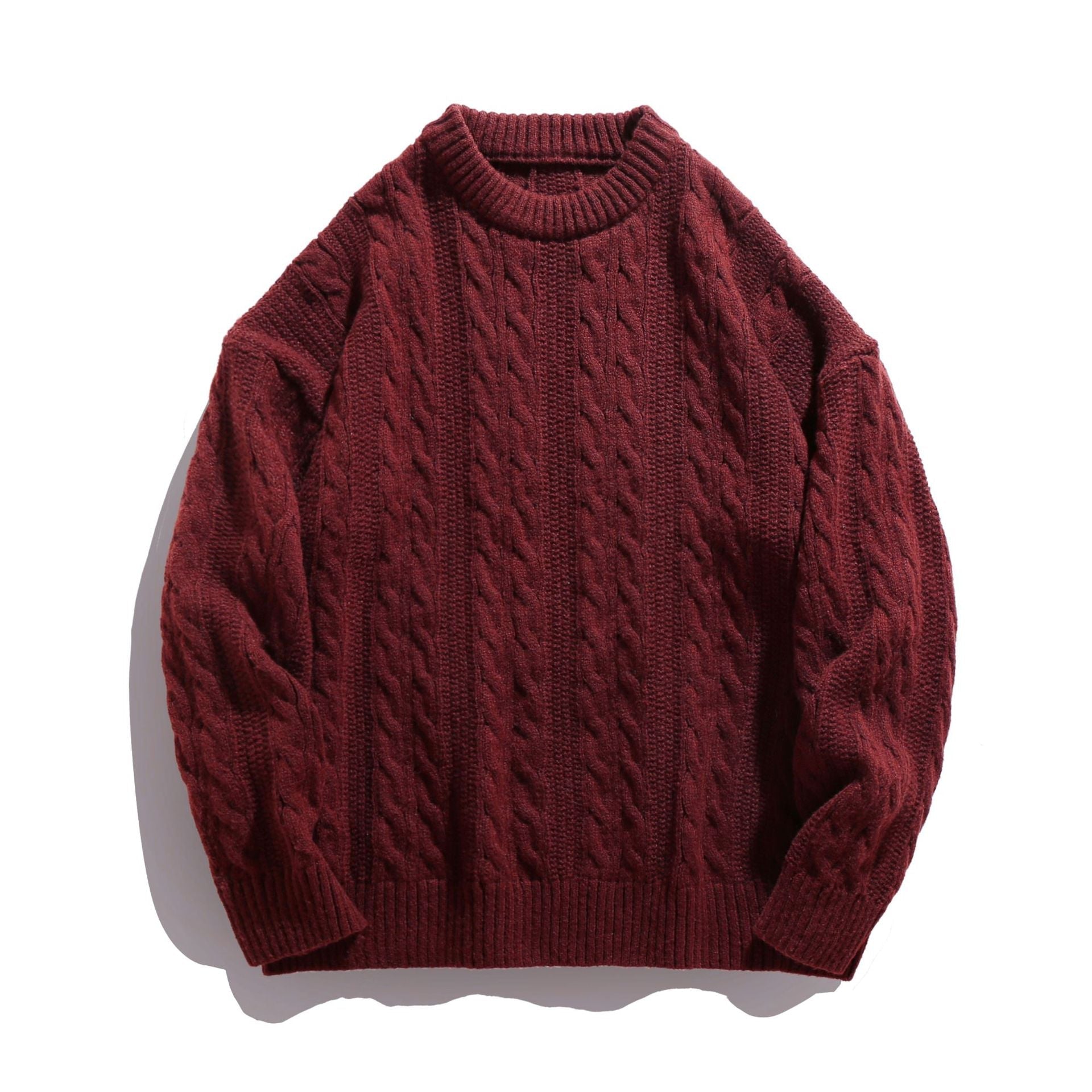 Classic Men's Knit Crew Neck Pullover Sweater - Olytrend