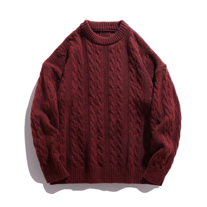 Classic Men's Knit Crew Neck Pullover Sweater - Olytrend