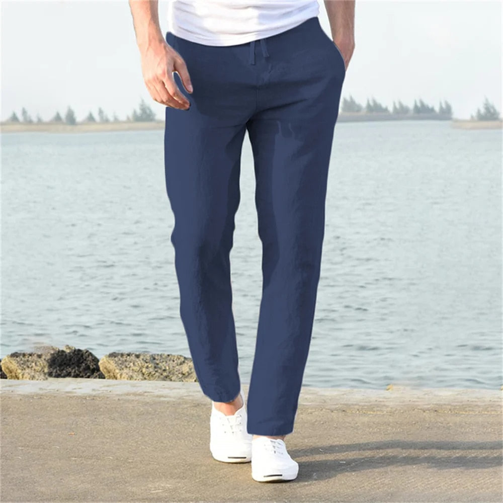 Image of Marco | Men's Straight Leg Drawstring Casual Pants