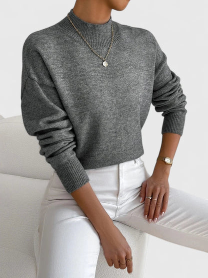 Chic Crew Neck Knit Sweater