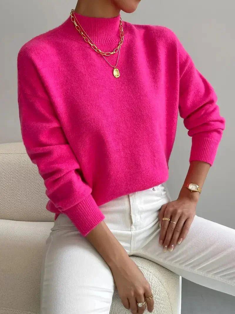 Ladies' Classic Crew Neck Long Sleeve Sweater