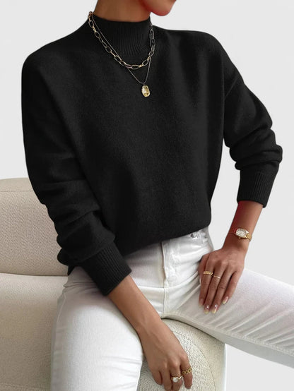 Chic Crew Neck Knit Sweater - Olytrend