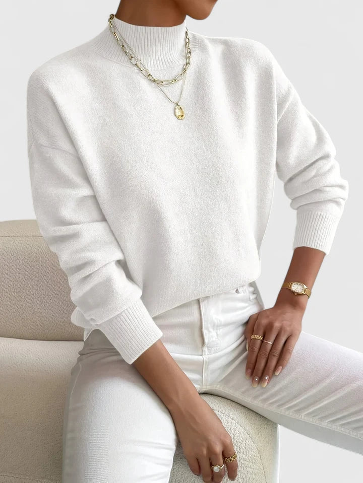 Chic Crew Neck Knit Sweater