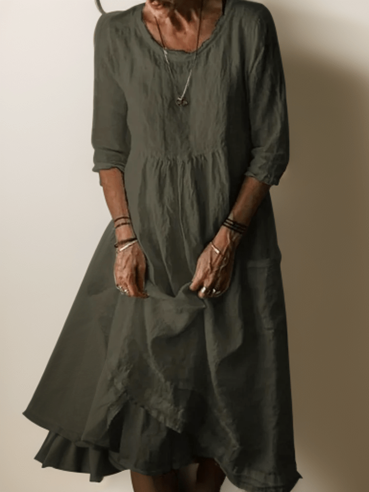 Image of Marina | Women's Tiered A-Line Midi Dress