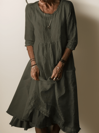 Image of Marina | Women's Tiered A-Line Midi Dress