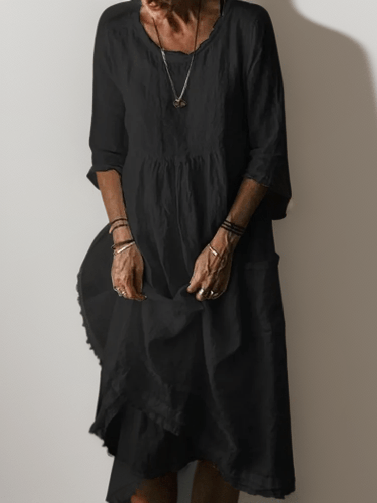 Image of Marina | Women's Tiered A-Line Midi Dress