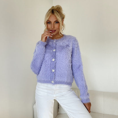 Soft Women's Button Front Sweater Cardigan - Pexav