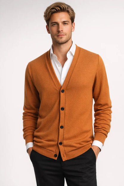 Classic Men's Button Front Sweater - Olytrend