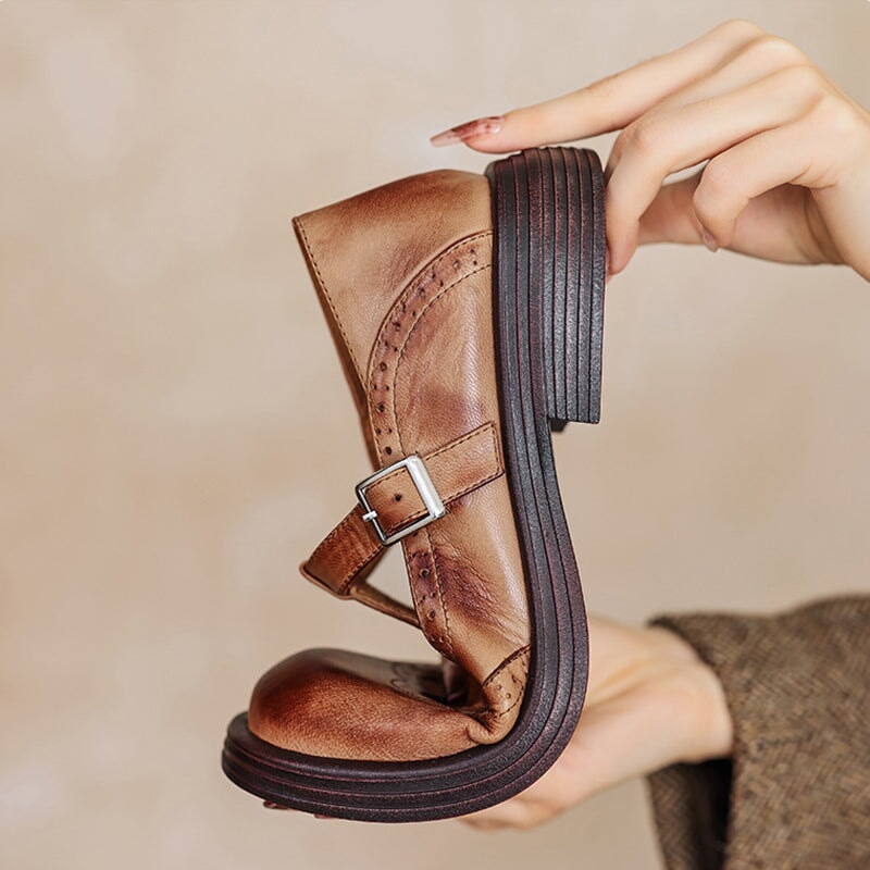 Elegant Mary Jane Shoes Made from Premium Leather