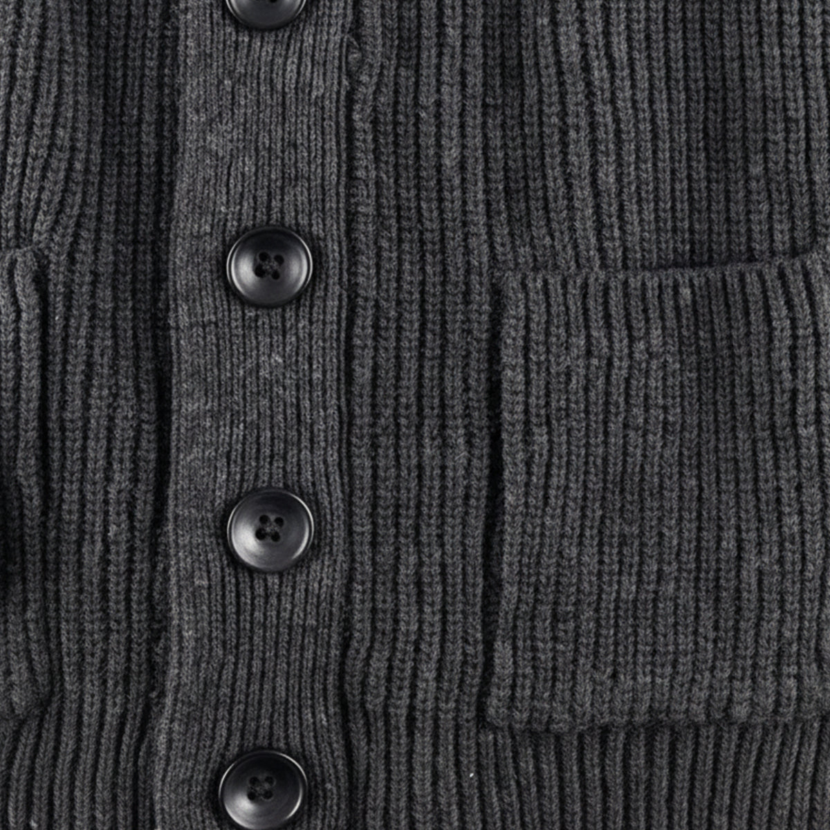 Cozy Men's Crew Neck Thick Knit Cardigan