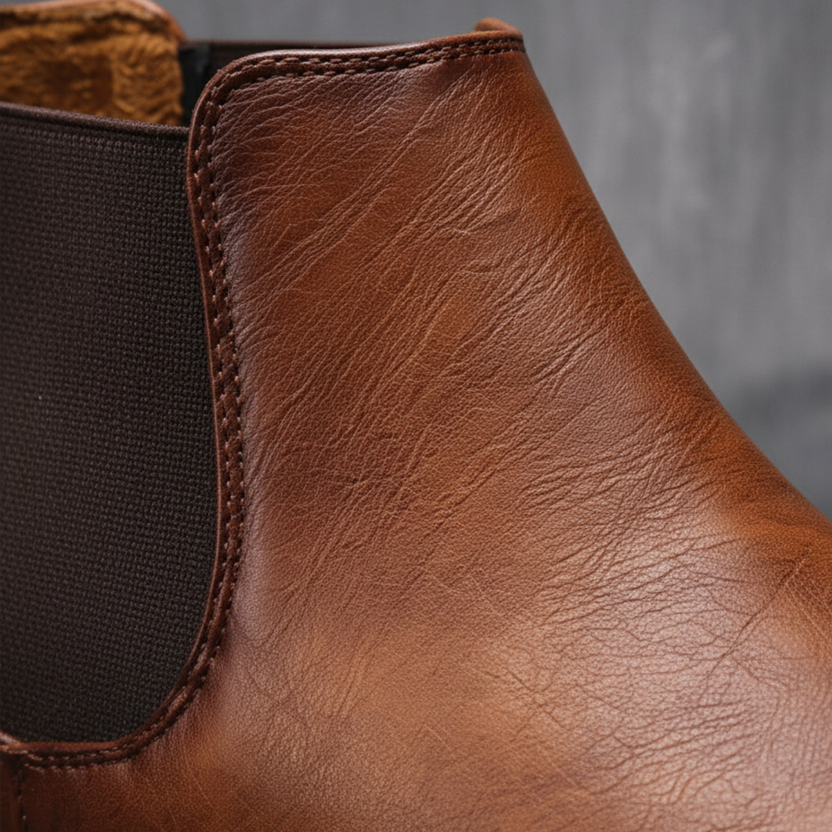 Traditional Men's Genuine Leather Chelsea Boots