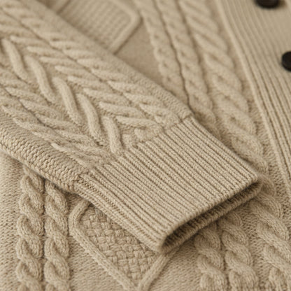 Luxurious Pure Cashmere Men's Cardigan Sweater