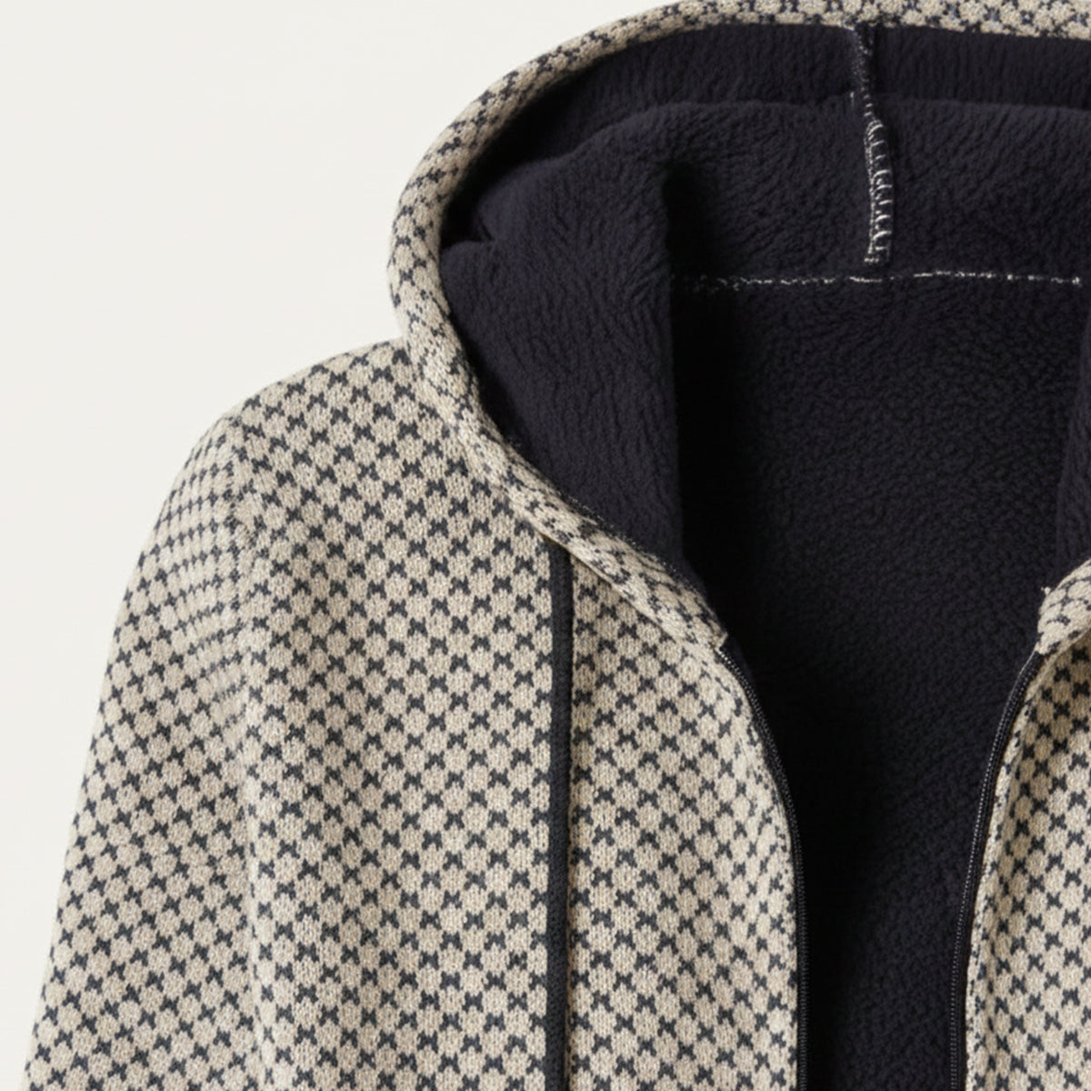 Cozy Oversized Men's Knit Hoodie Jacket