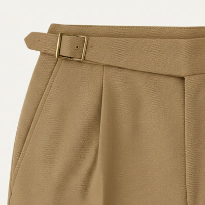 Classic Fit High Waisted Dress Pants for Men