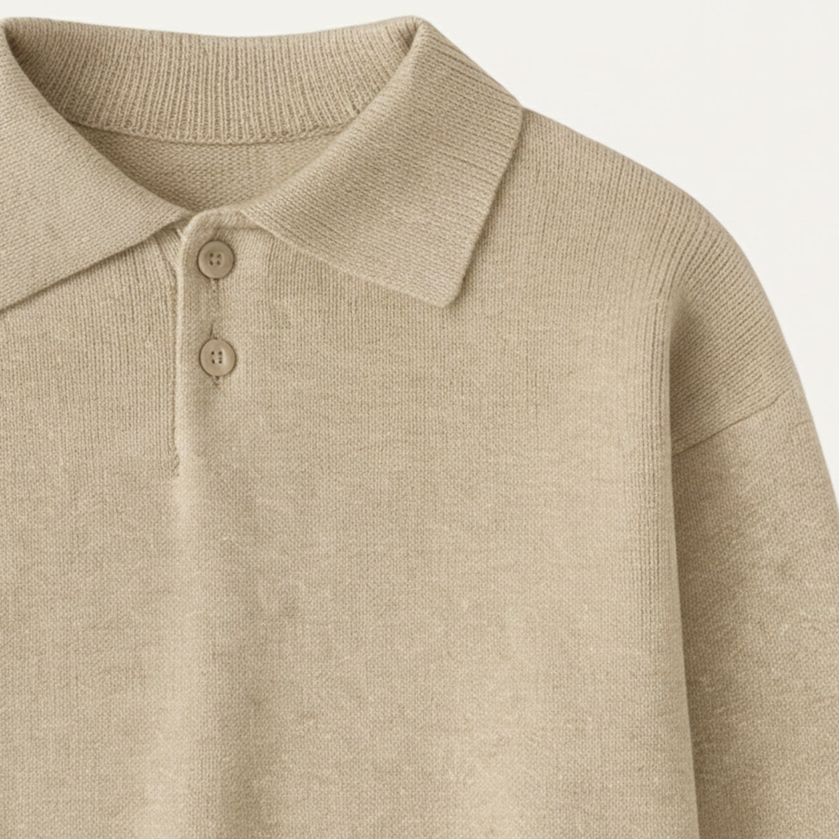 Luxury Men's Soft Knit Cashmere Polo Sweater
