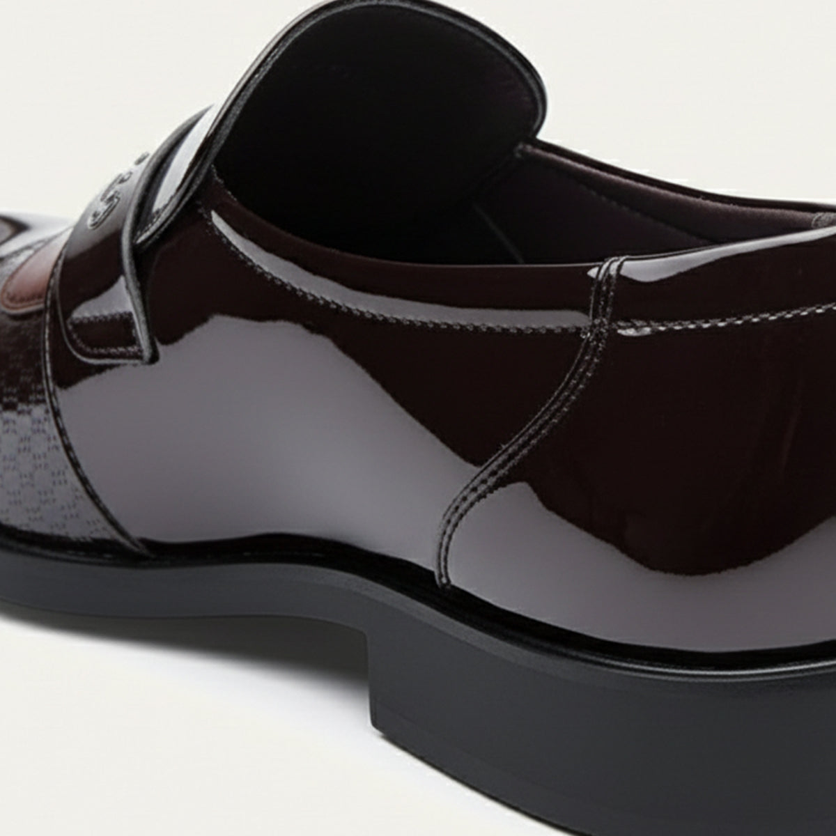 Classic Men's Black Leather Slip On Shoes