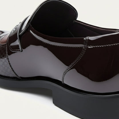 Classic Men's Black Leather Slip On Shoes