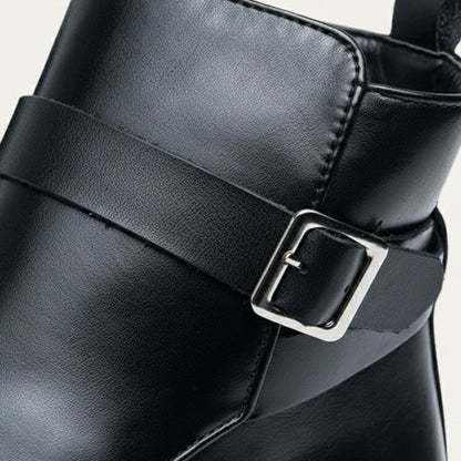 Men's Genuine Leather Side Zip Ankle Boots