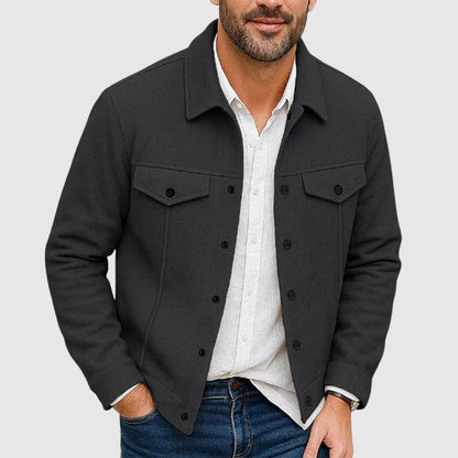 Classic Men's Button Down Shirt Jacket - Olytrend