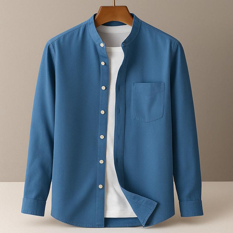 Classic Men's Long Sleeve Casual Button Down Shirt - Olytrend