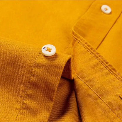 Image of Mathew | Men's Long Sleeve Band Collar Button-Down Shirt