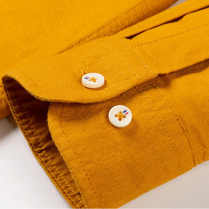 Image of Mathew | Men's Long Sleeve Band Collar Button-Down Shirt