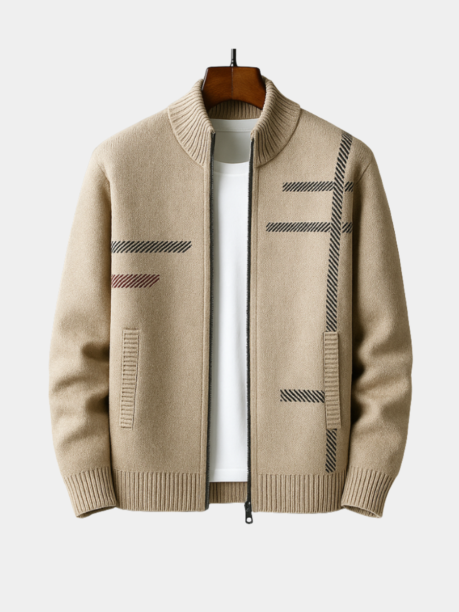 Men's Classic Crew Neck Zipper Jacket - Olytrend