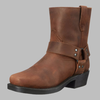 Classic Brown Cowboy Men's Boots - Olytrend
