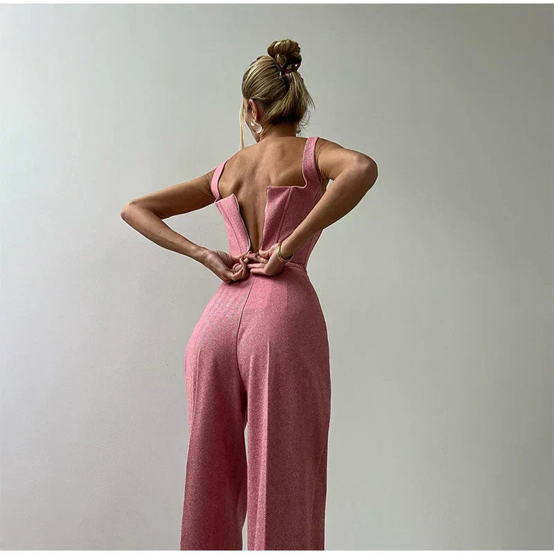 Image of Maureen | Women's Wide Leg Pant Suit Set