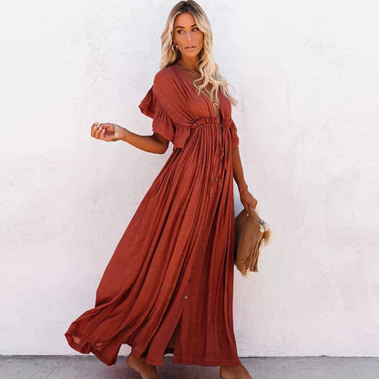 Maxi Beach Dress – Sienna-XS-Nora Luxe