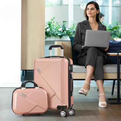 Portable 2-Piece Travel Bag Set with Suitcase and 360 Wheels - Pexav