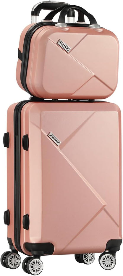 Portable 2-Piece Travel Bag Set with Suitcase and 360 Wheels