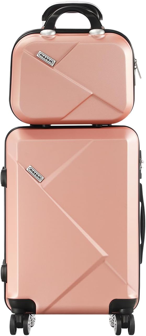 Portable 2-Piece Travel Bag Set with Suitcase and 360 Wheels
