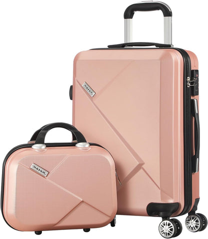 Portable 2-Piece Travel Bag Set with Suitcase and 360 Wheels