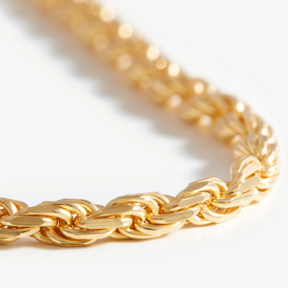 Sterling Silver Chain Necklace, 18K Gold Finish
