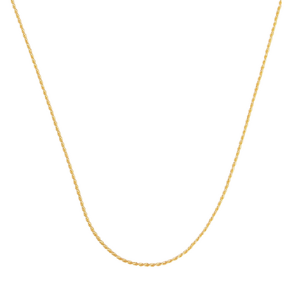 Sterling Silver Chain Necklace, 18K Gold Finish - Pexav