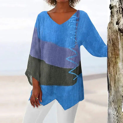 Ladies' Classic V Neck Cotton Shirt - Olytrend