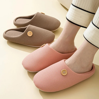 Memory Foam Comfort Slippers - CloudStep-3.5-4-Khaki-Nora Luxe