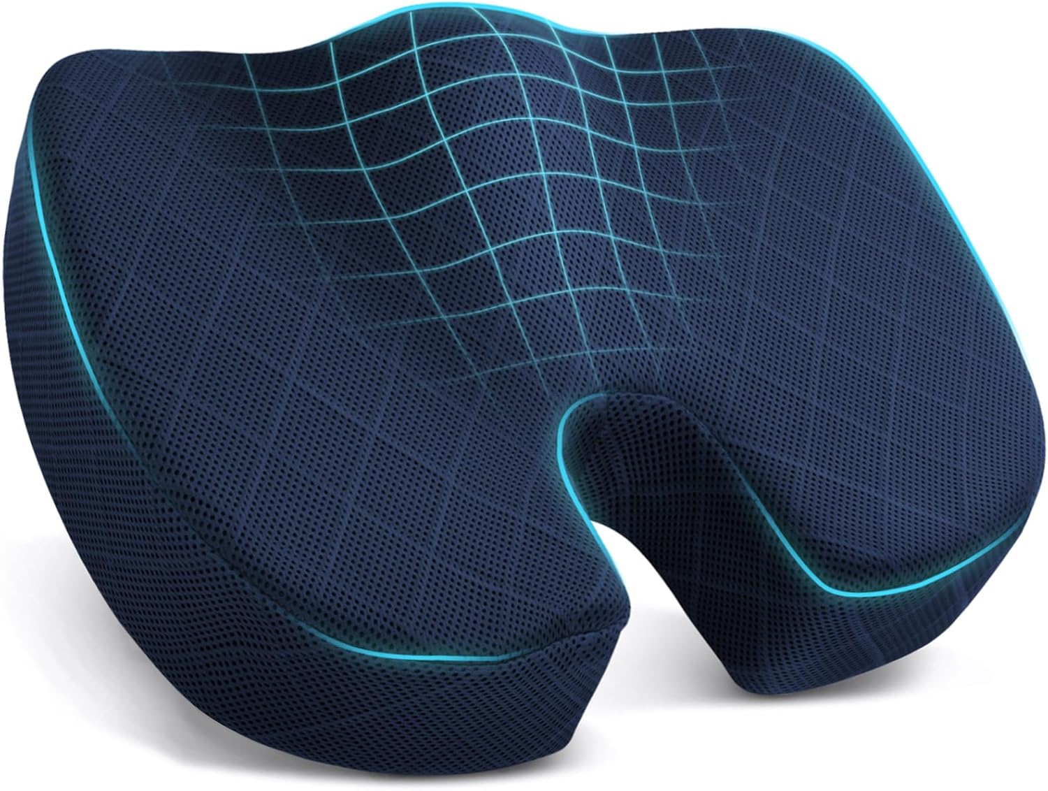 Memory Foam Seat Cushion for Chair - Car Seat and Office Chair Comfort-Blue-Nora Luxe