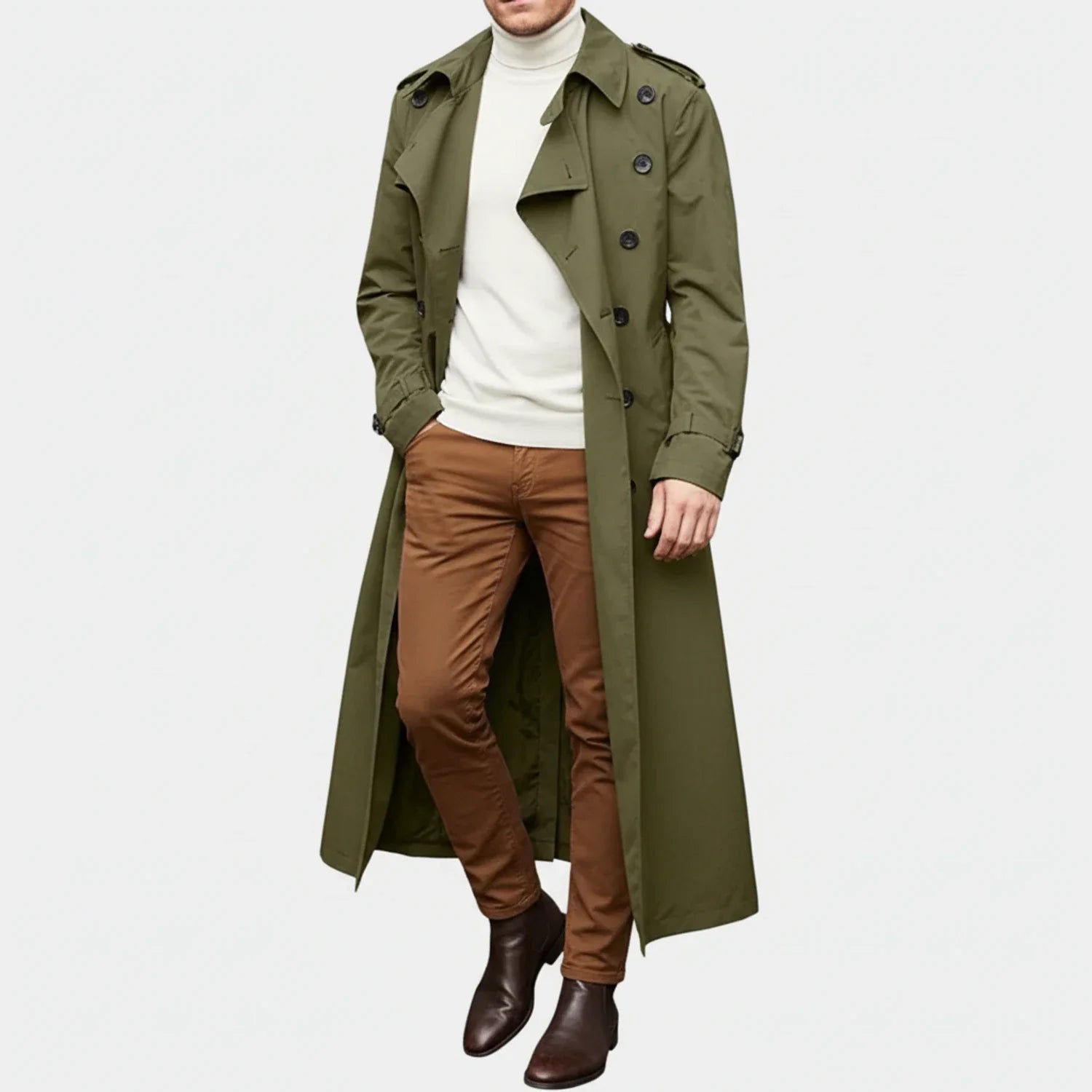 Classic Fit Overcoat for Men - Olytrend